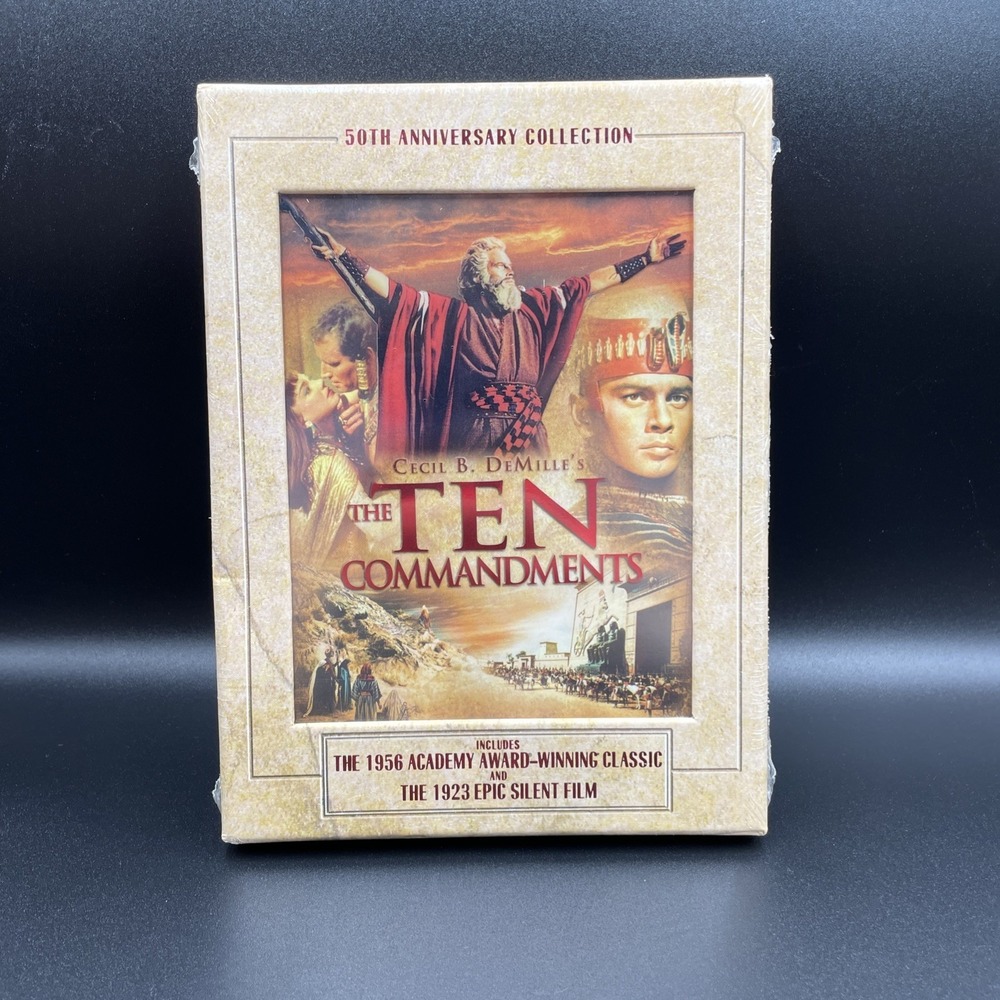 The Ten Commandments 50th Anniv Ed 3 DVD Box‎ Set (1956 & 1923 Films) New Sealed